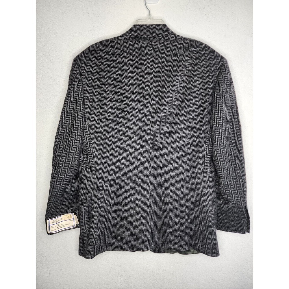 Yves Saint Laurent YSL Cashmere Wool Sport Coat Blazer Herringbone 42R - Picture 6 of 16
